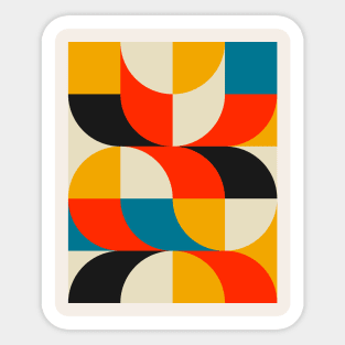 Bauhaus Inspired Pattern Sticker